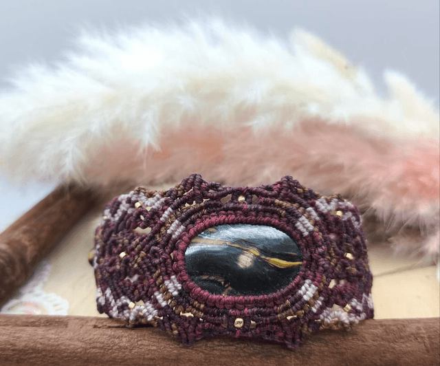 Bracelet large multicolore oeil de fer
